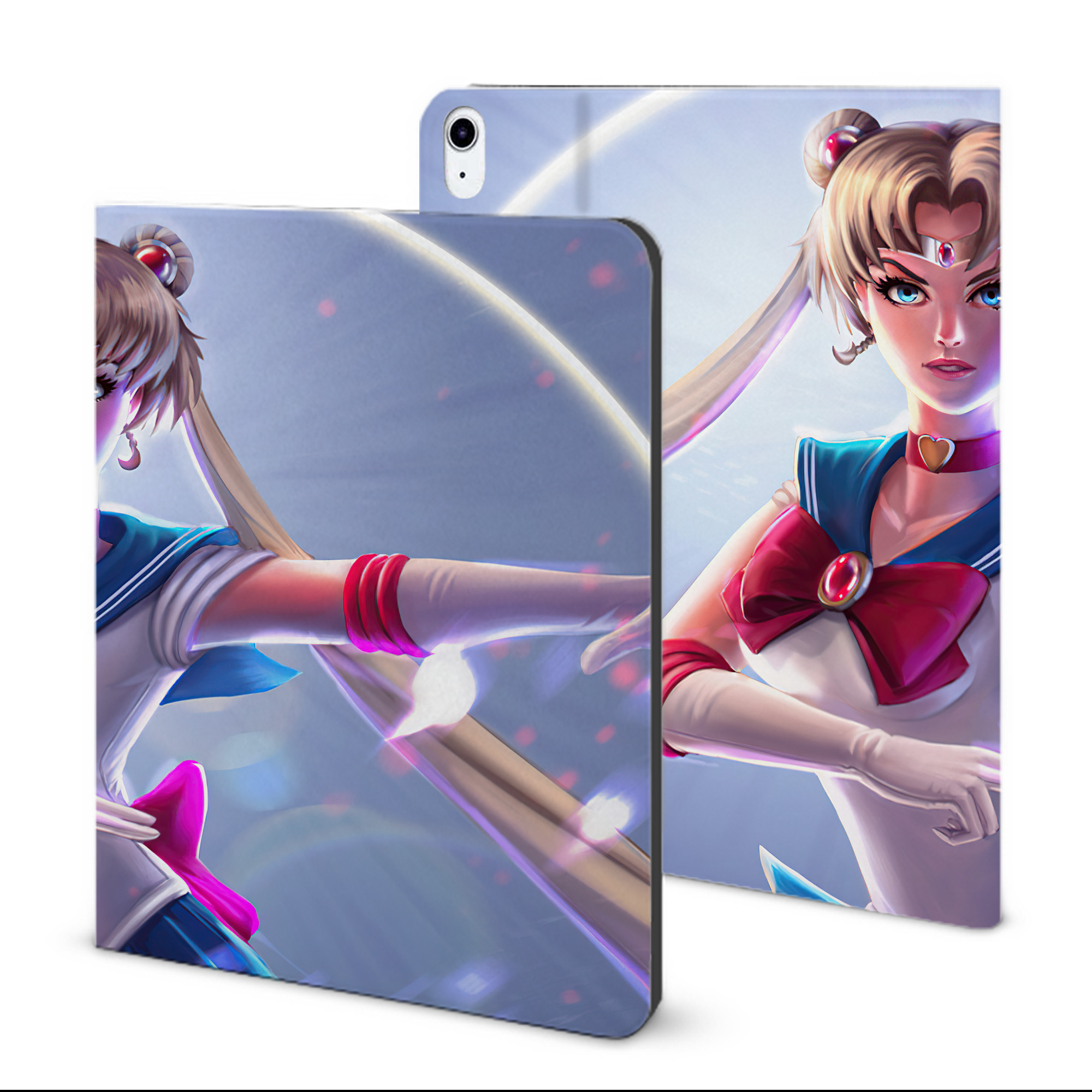 （画像用） 美少女戦士セーラームーン Sailor Moon IPad ケース ブック型 PUレザー TPU 耐衝撃 軽量 薄型 ペン収納なし 全面保護 IPad 各モデル対応